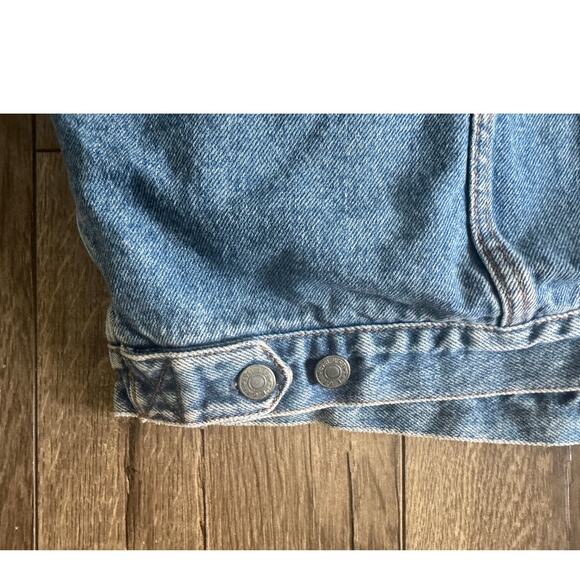 Vintage Gap Denim Jean Insulated Flannel Trucker Jacket Size Medium Y2K 90s - Picture 3 of 8